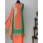 Pure Jam Satin Digital Print with New Concept Self Embroidery