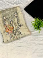 Floral Embroidered Suit Set with Dupatta - Image 3