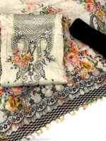 Floral Embroidered Suit Set with Dupatta - Image 2